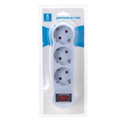 Aigostar - Grenudtag med afbryder 3x16A/230V SCHUKO