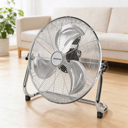 Aigostar - Gulvventilator 100 W/230 V, Ø 54 cm, forkromet