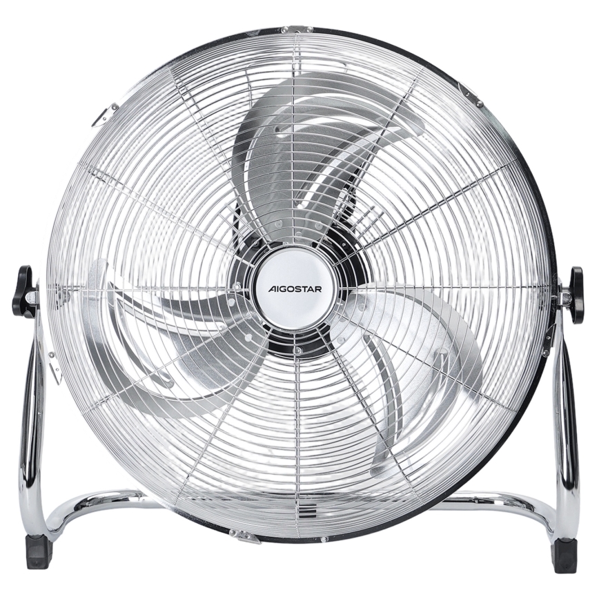 Aigostar - Gulvventilator 100 W/230 V, Ø 54 cm, forkromet