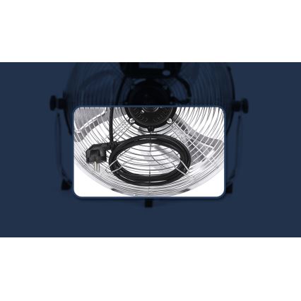 Aigostar - Gulvventilator 100W/230V, Ø 54 cm, blank krom