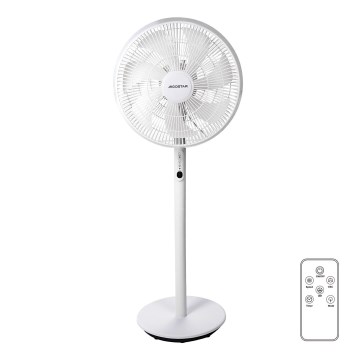 Aigostar - Gulvventilator 2-i-1 45W/230V hvid + fjernbetjening