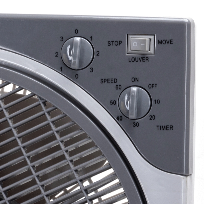 Aigostar - Gulvventilator 35W/230V Ø 30 cm hvid/grå