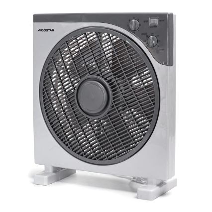 Aigostar - Gulvventilator 35W/230V Ø 30 cm hvid/grå