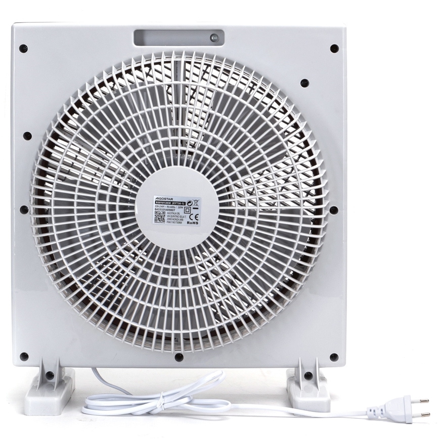 Aigostar - Gulvventilator 35W/230V Ø 30 cm hvid/grå