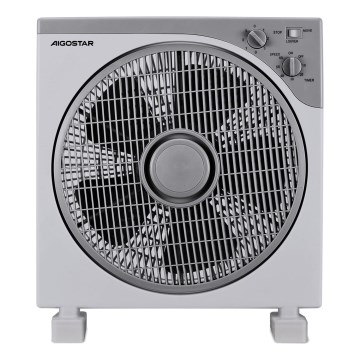 Aigostar - Gulvventilator 35W/230V Ø 30 cm hvid/grå