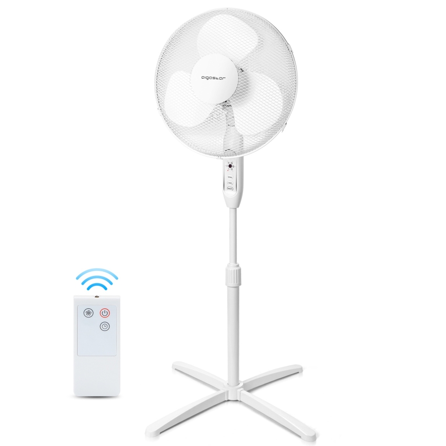 Aigostar - Gulvventilator 40W/230V 120 cm hvid