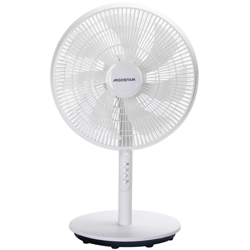 Aigostar - Gulvventilator 45 W/230 V, Ø 35 cm, hvid