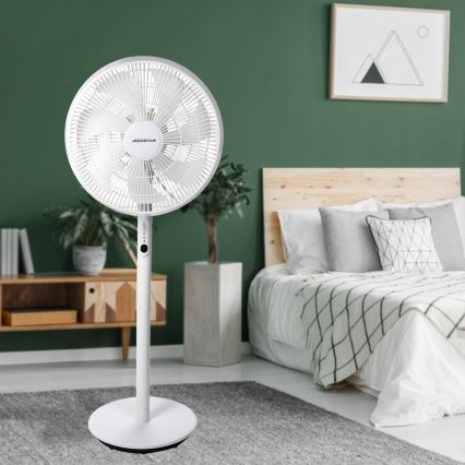 Aigostar - Gulvventilator 2-i-1 45W/230V hvid + fjernbetjening