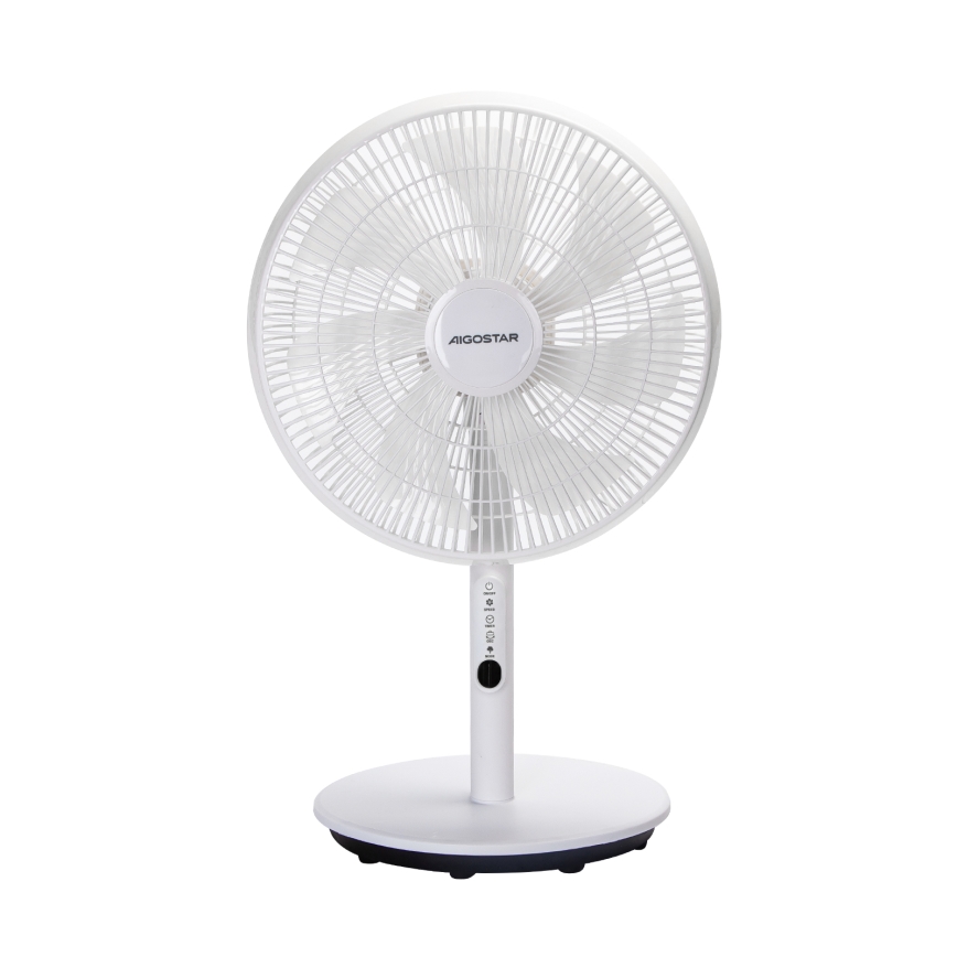 Aigostar - Gulvventilator 2-i-1 45W/230V hvid + fjernbetjening