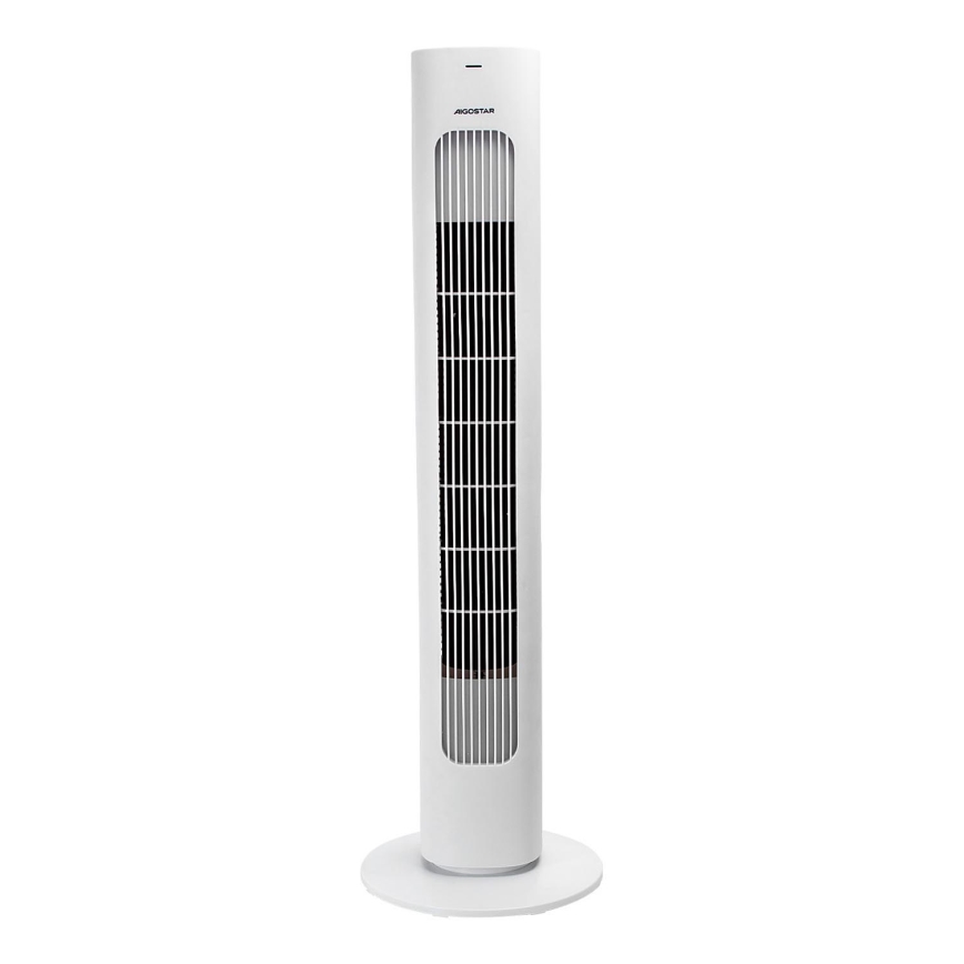 Aigostar - Gulvventilator 50W/230V hvid + fjernbetjening