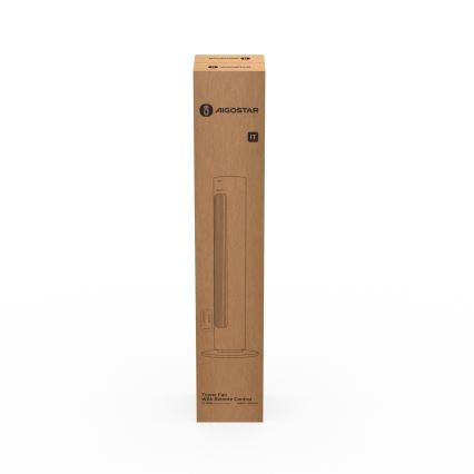 Aigostar - Gulvventilator 50W/230V hvid + fjernbetjening