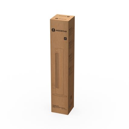 Aigostar - Gulvventilator 50W/230V hvid + fjernbetjening