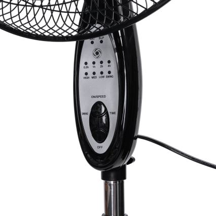 Aigostar - Gulvventilator 55W/230V 130 cm sort + fjernbetjening