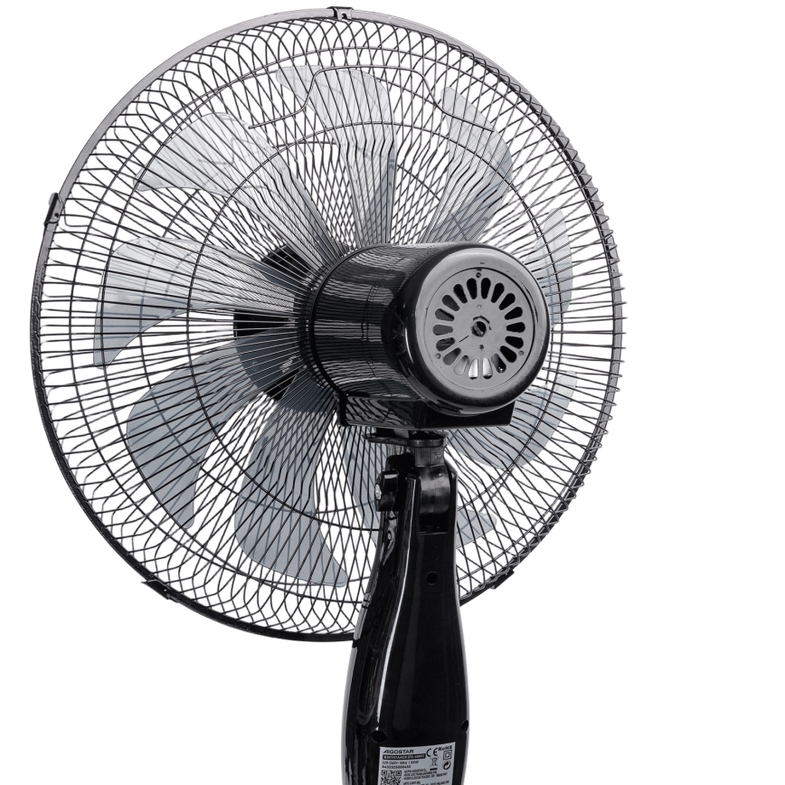 Aigostar - Gulvventilator 55W/230V 130 cm sort + fjernbetjening