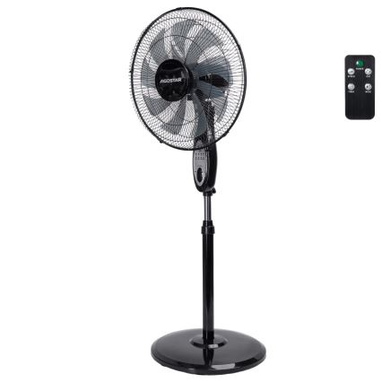 Aigostar - Gulvventilator 55W/230V 130 cm sort + fjernbetjening