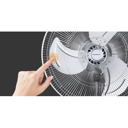 Aigostar - Gulvventilator 55W/230V skinnende krom/sort