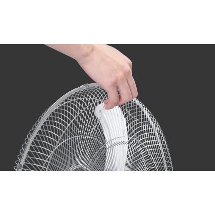 Aigostar - Gulvventilator 55W/230V skinnende krom/sort