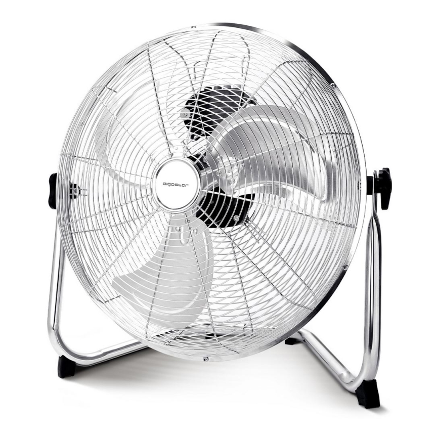 Aigostar - Gulvventilator 60W/230V 44,5 cm skinnende krom