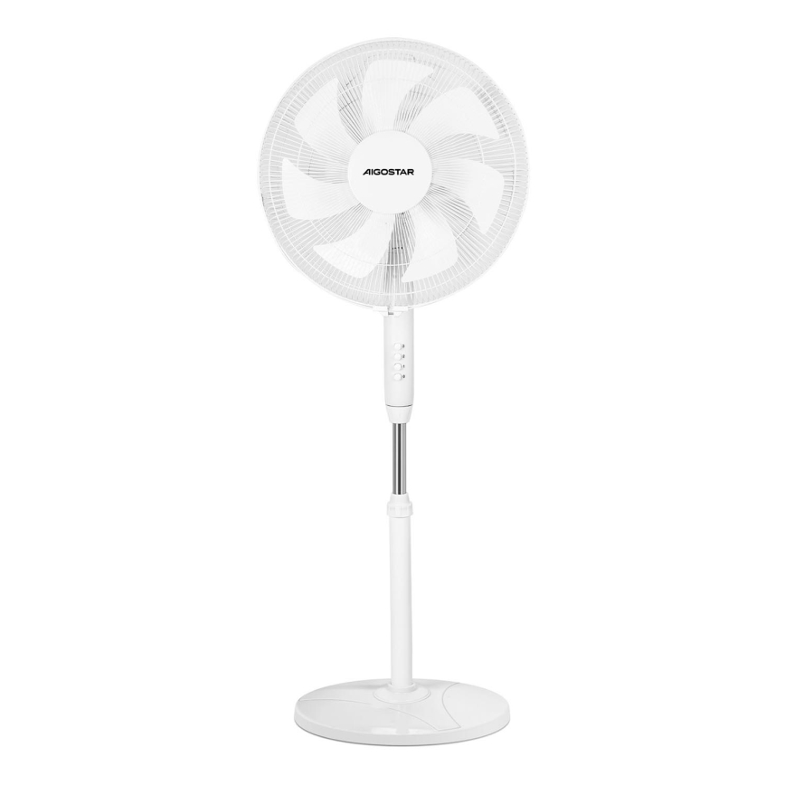 Aigostar - Gulvventilator 60W/230V hvid