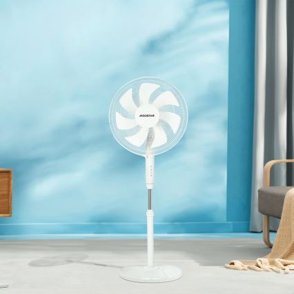 Aigostar - Gulvventilator 60W/230V hvid