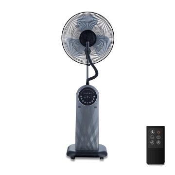 Aigostar - Gulvventilator med støveffekt 95W/230V sort/grå + fjernbetjening