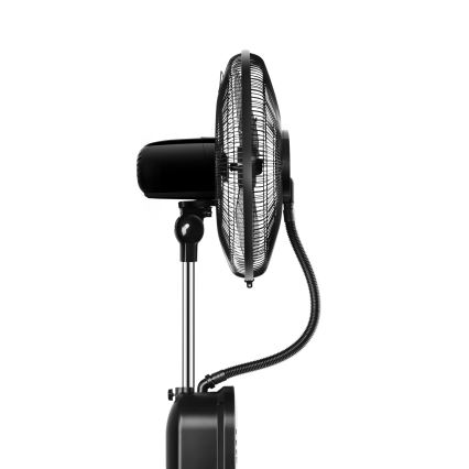 Aigostar - Gulvventilator med støveffekt 95W/230V sort/grå + fjernbetjening