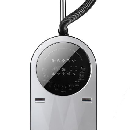 Aigostar - Gulvventilator med støveffekt 95W/230V sort/grå + fjernbetjening