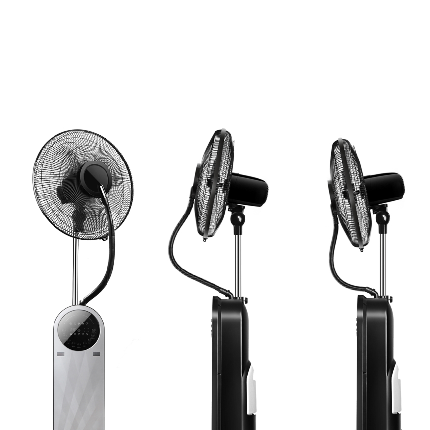Aigostar - Gulvventilator med støveffekt 95W/230V sort/grå + fjernbetjening