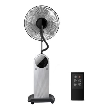 Aigostar - Gulvventilator med tågeffekt MIST 95W/230V + fjernbetjening