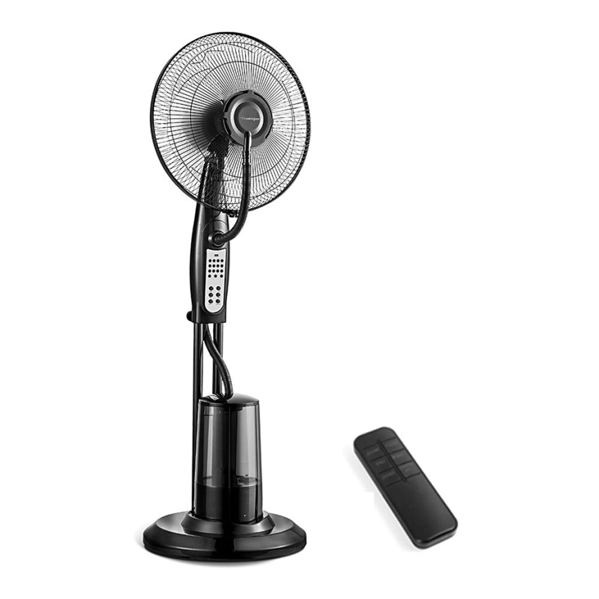 Aigostar - Gulvventilator med vandspray 75W/230V + fjernbetjening
