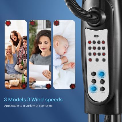 Aigostar - Gulvventilator med vandspray 75W/230V + fjernbetjening