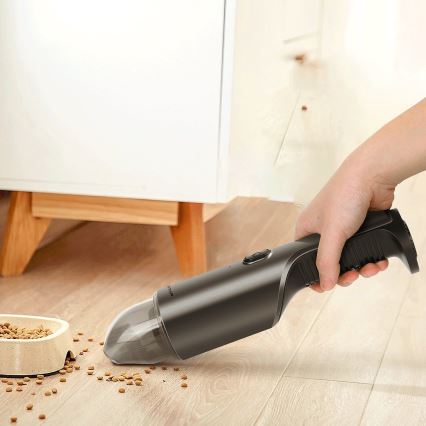 Aigostar - Håndholdt støvsuger genopladelig 70W/7,4V krom