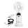 Aigostar - Håndholdt ventilator genopladelig 4W/5V 1200 mAh hvid
