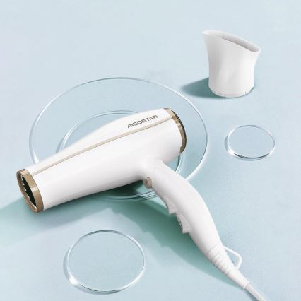 Aigostar - Hårtørrer med ionisator 2200W/230V hvid