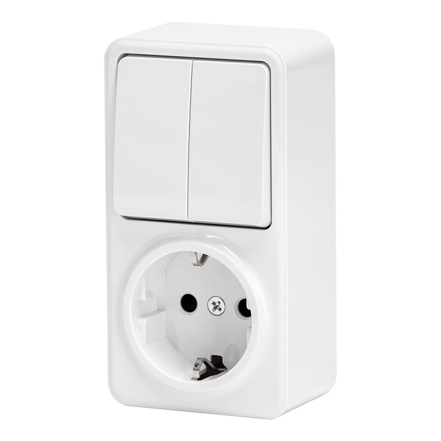 Aigostar - Home switch 2P med en kontakt 1x10A/250V