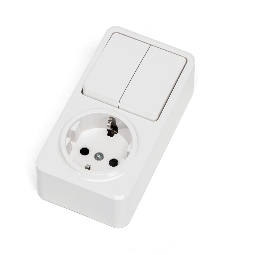 Aigostar - Home switch 2P med en kontakt 1x10A/250V