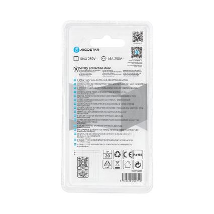Aigostar - Home switch 2P med en kontakt 1x10A/250V