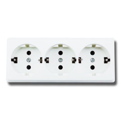 Aigostar - Indendørs stikkontakt 3x SCHUKO 250/16A