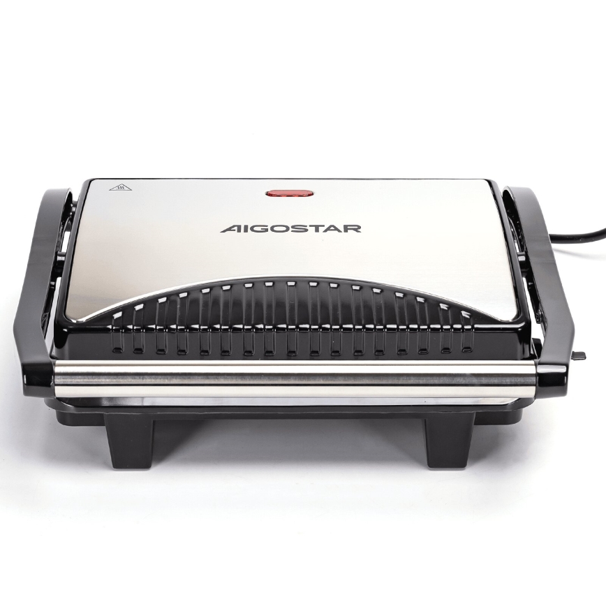 Aigostar - Kontaktgrill 1000W/230V sort/mat krom