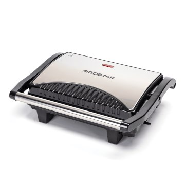 Aigostar - Kontaktgrill 1000W/230V sort/mat krom