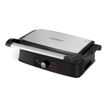 Aigostar - Kontaktgrill 1500W/230V mat krom/sort