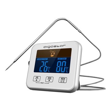 Aigostar - Kødtermometer med LCD-display 0-250 °C 2xAAA