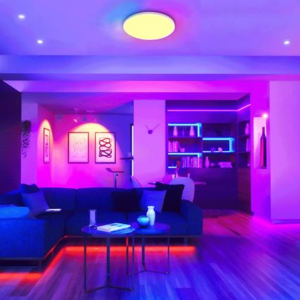 Aigostar - LED loftlampe til badeværelse m. RGBW-farver dæmpbar LED/18W/230V 3000-6500K diameter 30 cm IP44 + fjernbetjening