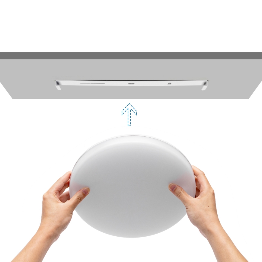 Aigostar - LED-dæmpbar loftlampe til badeværelse LED/24W/230V 3000K–6500K IP54 Ø 33 cm + fjernbetjening