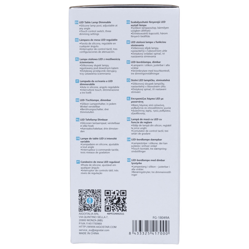 Aigostar - LED bordlampe dæmpbar LED/4W/5V 4000K