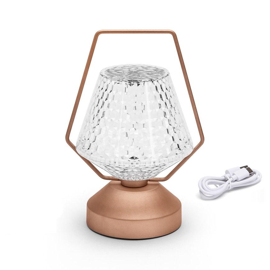 Aigostar - LED bordlampe dæmpbar og genopladelig LED/1W/5V 2700/4000/6500K 1800mAh 20 cm