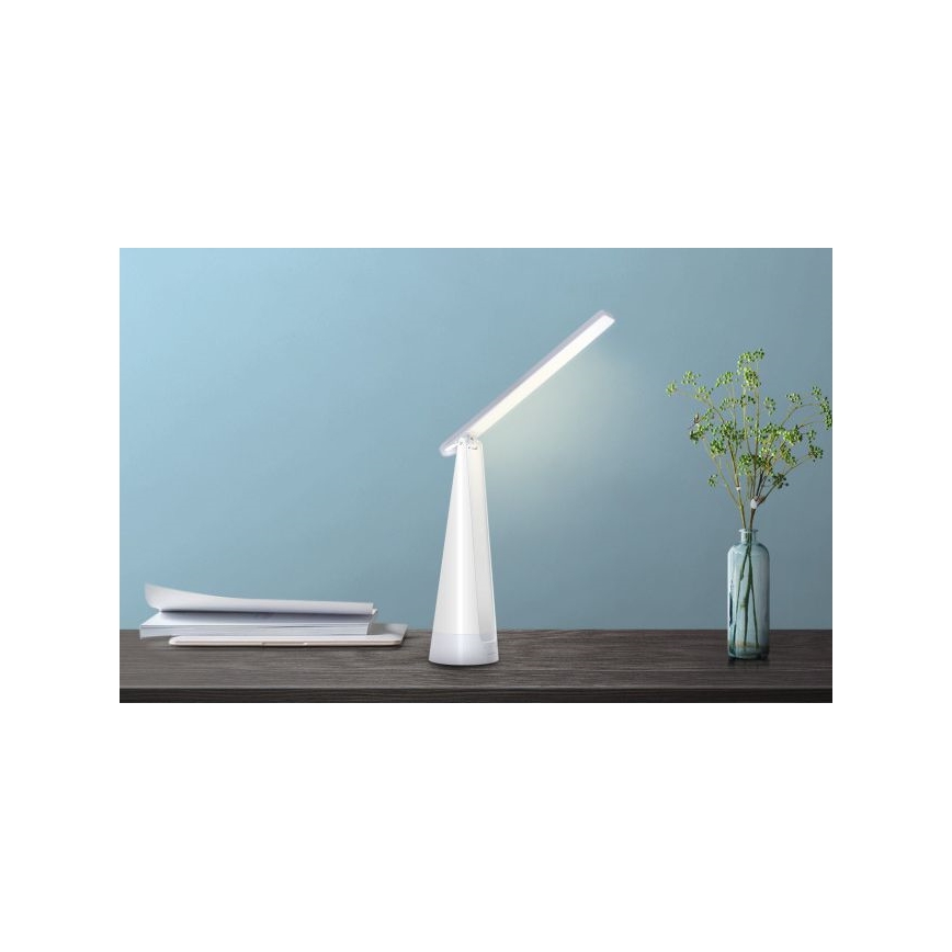 Aigostar - LED bordlampe dæmpbar og genopladelig LED/7W/5V 4000K 4400 mAh hvid
