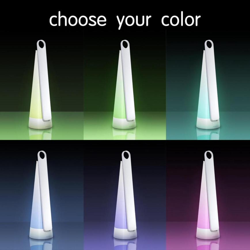 Aigostar - LED bordlampe dæmpbar og genopladelig LED/7W/5V 4000K 4400 mAh hvid