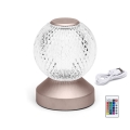 Aigostar - LED bordlampe m. RGB-farver dæmpbar + genopladelig LED/1W/5V 1800 mAh 13,5 cm + fjernbetjening