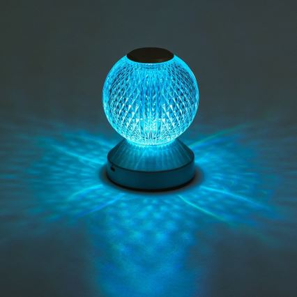 Aigostar - LED bordlampe m. RGB-farver dæmpbar + genopladelig LED/1W/5V 1800 mAh 13,5 cm + fjernbetjening